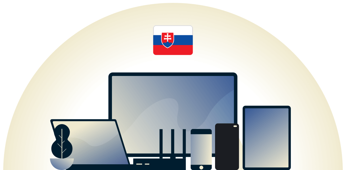 VPN per la Slovacchia che protegge una variet&agrave; di dispositivi.