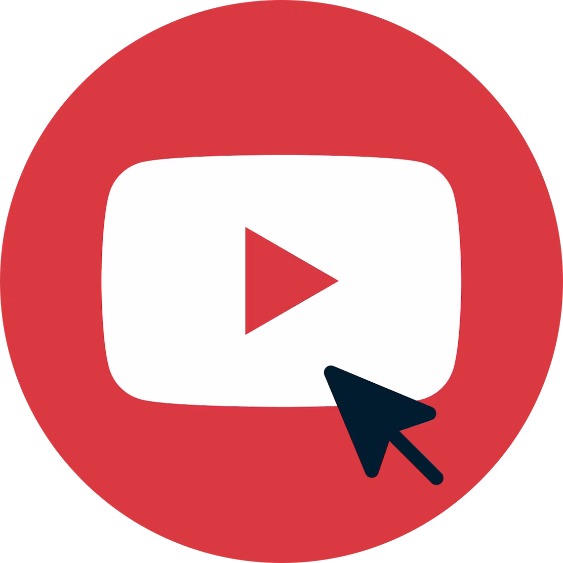 Cursore sopra il pulsante di sottoscrizione di YouTube.